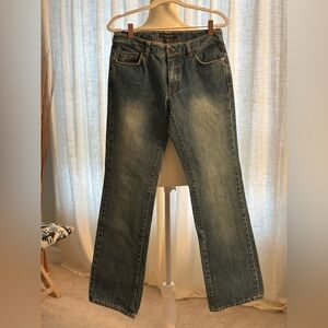VINTAGE Y2k Banana Republic Jeans 100% Denim Size 2 Low Rise Straight Leg EUC